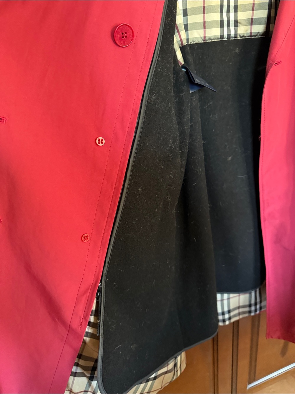 Burberry Cranberry Double-Breasted Trench Coat with Belt - Picture 4 of 9